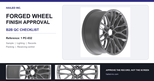 Forged Wheel Finish Approval: B2B QC Checklist - Hailed Inc.