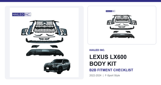 Lexus LX600 Body Kit: B2B Fitment Checklist - Hailed Inc.