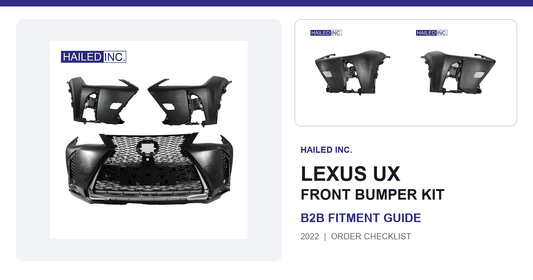 Lexus UX 2022 Bumper Kit: B2B Fitment Guide - Hailed Inc.