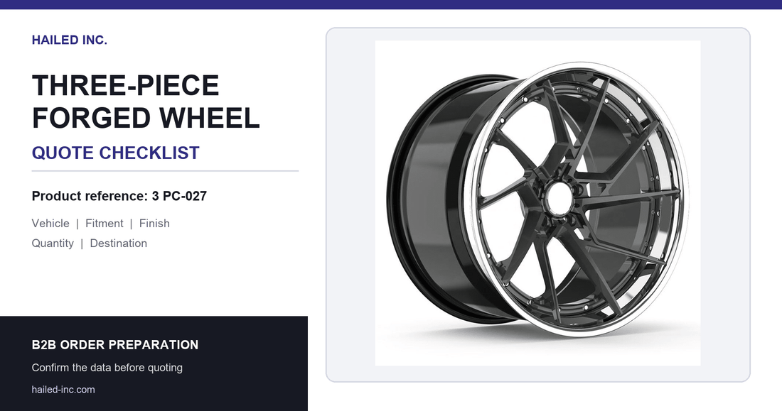 Three-Piece Forged Wheel Quote Checklist for Buyers - Hailed Inc.