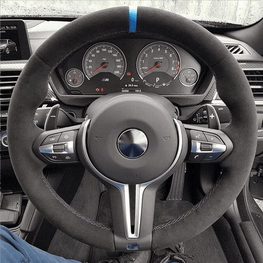 Alcantara M Sport Lenkrad Direksiyon Steering Wheel for BMW F10 F30 X5 E70 F15 F20 F32 F15 X1 E84 X6 E71 E60 F02 F25 E90 M3 M4 - Hailed Inc.