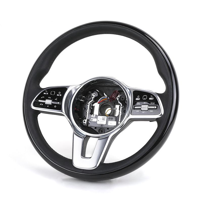 Black Wooden Leather Steering Wheel for Mercedes Benz GLE GLC W253 W166 W167 C167 V167 E63 C43 S63 E55 ML63 AMG GLE350 - Hailed Inc.