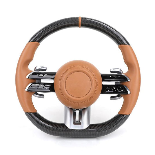 Mercedes W205 Carbon Fiber Steering Wheel Front View