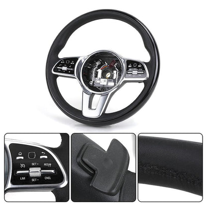 Black Wooden Leather Steering Wheel for Mercedes Benz GLE GLC W253 W166 W167 C167 V167 E63 C43 S63 E55 ML63 AMG GLE350 - Hailed Inc.