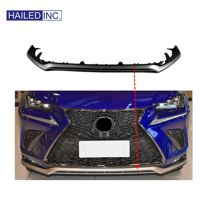 Lexus NX300 2018-2021 F-Sport Front Bumper Spoiler Lip Fits OEM 53122-78030,52447-78020,52448-78020,52412-78020,52411-78040