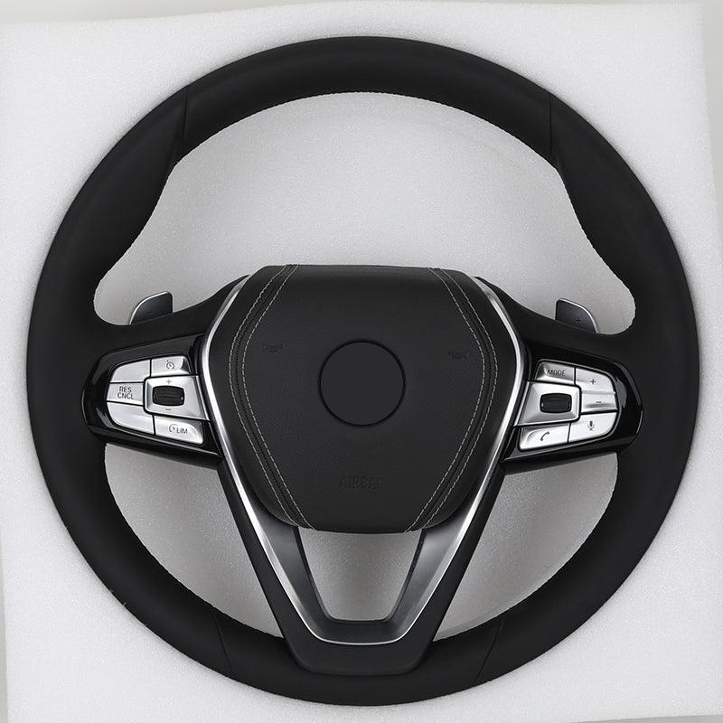 Custom Full Leather Steering Wheel for BMW F10 F20 F30 F31 F36 G20 G21 M3 G80 G81 M4 G82 G83 G30 X3 G01 X3M F97 X4 G02 X4M F98 - Hailed Inc.