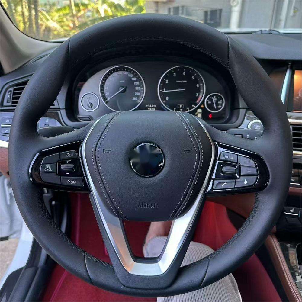 Custom Full Leather Steering Wheel for BMW F10 F20 F30 F31 F36 G20 G21 M3 G80 G81 M4 G82 G83 G30 X3 G01 X3M F97 X4 G02 X4M F98 - Hailed Inc.