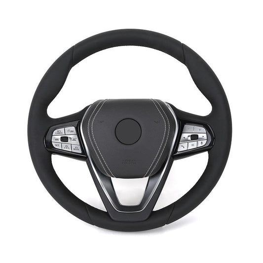 Custom Full Leather Steering Wheel for BMW F10 F30 F02 F07 F18 F36 M3 F80 M4 F82 F12 X5M F95 X6 G06 F15 F16 F96 X7 G07 Z4 G29 - Hailed Inc.