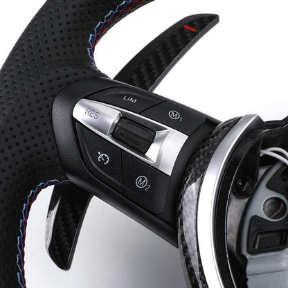 Custom Heated M Led Display Carbon Fiber Steering Wheel for BMW M2 M3 M4 M5 F10 F50 F30 F32 F80 F82 F90 E90 E92 E60 E63 G20 G30 - Hailed Inc.