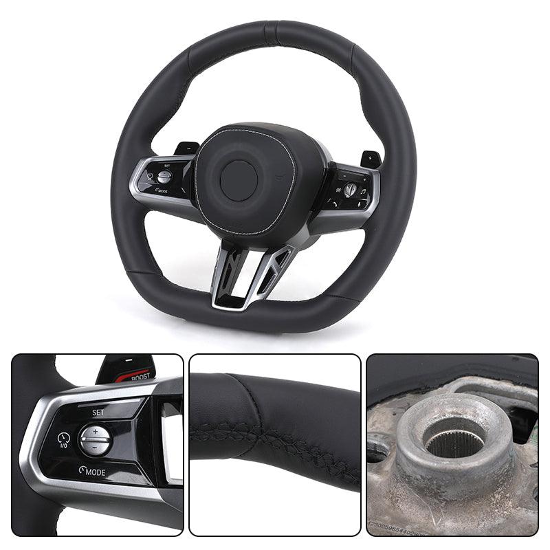 Custom ID8 Lenkrad Volant Leather M Sport Steering Wheel for BMW F10 F30 F20 F01 F07 F32 F82 M4 M3 X3 G01 G12 G20 G30 G80 G05 - Hailed Inc.