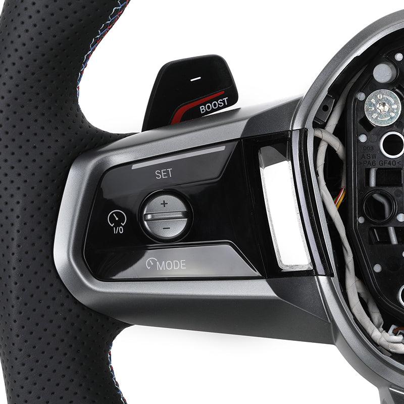 Custom Leather Carbon Fiber Steering Wheel for BMW M3 F80 F82 X5M F85 M2 F87 M5 F90 X3M F97 G20 M5 G30 G42 G80 G82 M235i M340i - Hailed Inc.