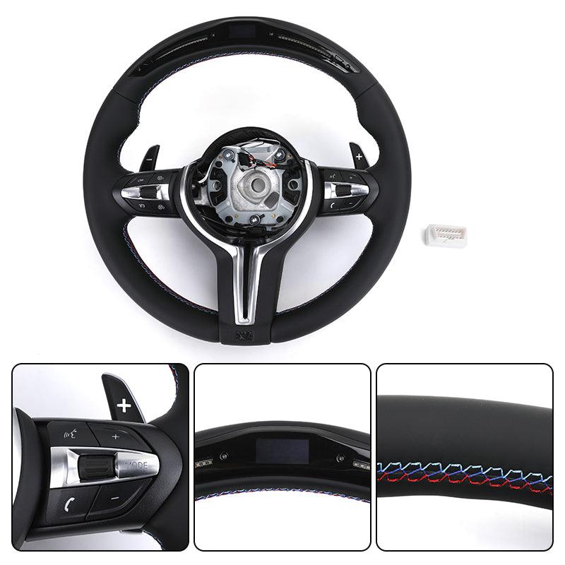 Custom LED Leather Carbon Fiber M Performance Steering Wheel for BMW E90 E60 E46 X5 E70 X6 E71 E92 M3 E39 E82 E36 X1 E84 E63 E93 - Hailed Inc.