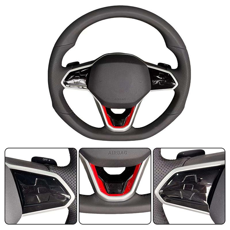 Custom Lenkrad Modified Full Leather Steering Wheel for VW Volkswagen Golf 8 R MK8 Gti Arteon Tiguan Touarge - Hailed Inc.