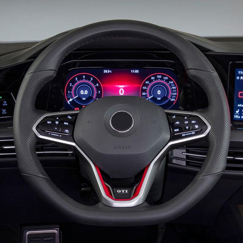 Custom Lenkrad Modified Full Leather Steering Wheel for VW Volkswagen Golf 8 R MK8 Gti Arteon Tiguan Touarge - Hailed Inc.