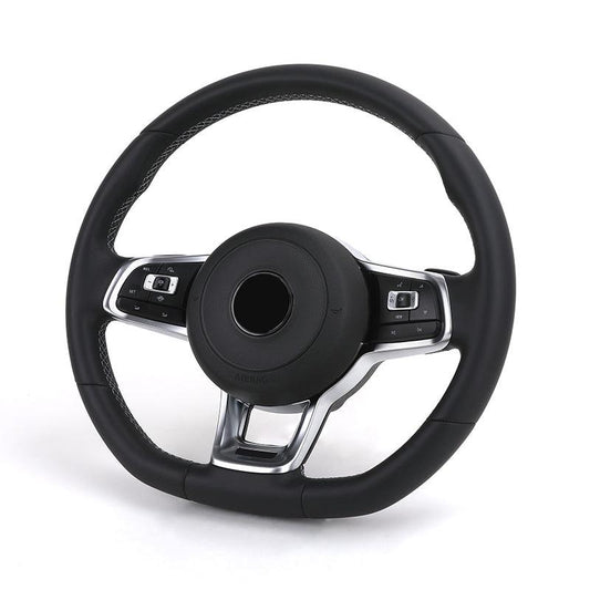 Custom Lenkrad Volant Basic Style Full Leather Steering Wheel for Volkswagen VW Passat Golf 7 MK7 Mk7.5 Polo Tiguan Jetta GTI - Hailed Inc.