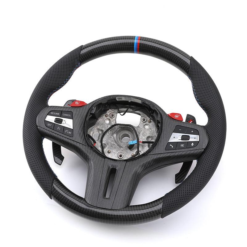 Custom M Sport Carbon Car Steering Wheel for Bmw M2 M3 M4 M5 M6 X5m X6m F80 F30 F31 F32 F10 F20 F22 F15 F16 F10 3 4 5 6 7 Series - Hailed Inc.