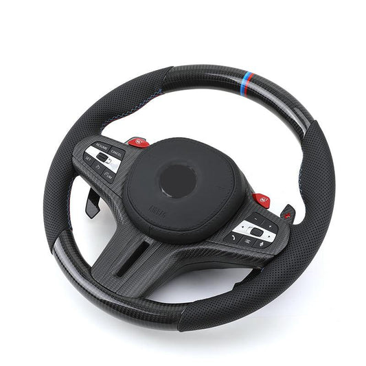 Custom M Sport Carbon Car Steering Wheel for Bmw M2 M3 M4 M5 M6 X5m X6m F80 F30 F31 F32 F10 F20 F22 F15 F16 F10 3 4 5 6 7 Series - Hailed Inc.