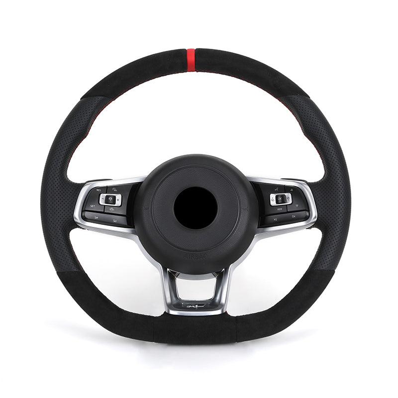 Custom R Line Volante Leather Alcantara Steering Wheel for volkswagen VW Polo Golf R MK7.5 MK6 MK7 MK8 Jetta Passat CC B6 B7 B8 - Hailed Inc.