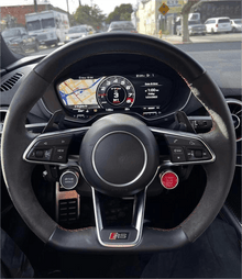 Audi Full Leather Custom Steering Wheel - Side View