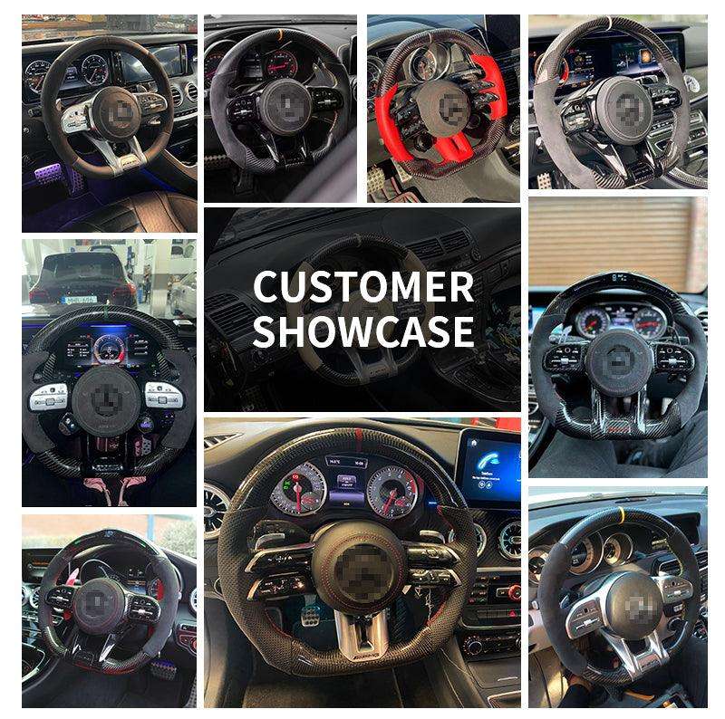 Custom Steering Wheel Volant Direksiyon Lenkrad for Mercedes Benz W212 W203 W204 W205 W222 W213 Cls Gle Glc 43 E63 E53 C63 Amg - Hailed Inc.