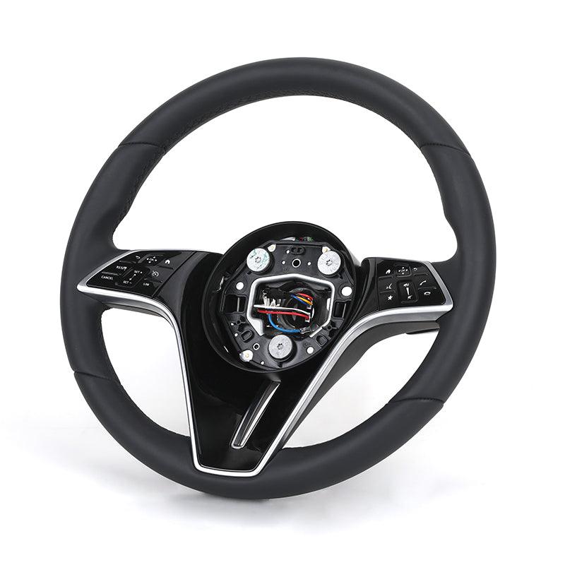 Custom Upgrade Volant Lenkrad Black Full Leather Steering Wheel for Mercedes Benz Maybach S - Class W221 W222 W223 AMG S63 GLS 600 - Hailed Inc.