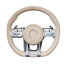 Mercedes Full Leather Custom Steering Wheel | Fits G63, C43 Series - Front View
