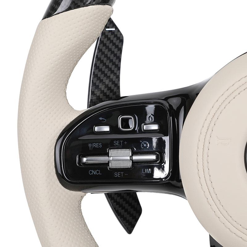 Custom Volant Lenkrad Half Leather Carbon Fiber Steering Wheel for Mercedes Benz W203 W204 W205 W221 W222 C217 C300 C55 C63 AMG - Hailed Inc.