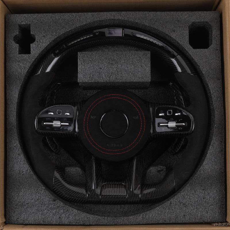 Custom Volante Lenkrad Carbon Paddle Half Alcantara LED Steering Wheel for Mercedes W205 W221 Gle Coupe W166 C292 W463 W447 Vito - Hailed Inc.