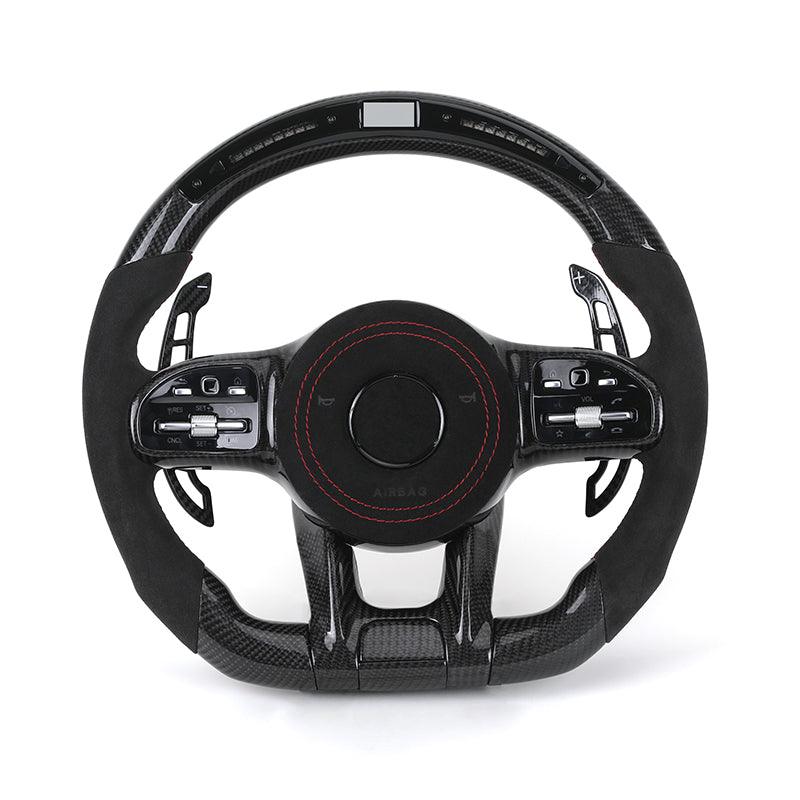 Custom Volante Lenkrad Carbon Paddle Half Alcantara LED Steering Wheel for Mercedes W205 W221 Gle Coupe W166 C292 W463 W447 Vito - Hailed Inc.