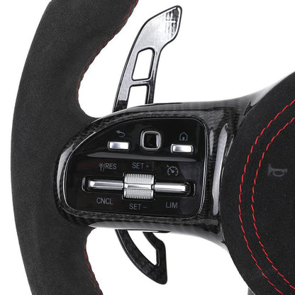 Custom Volante Lenkrad Carbon Paddle Half Alcantara LED Steering Wheel for Mercedes W205 W221 Gle Coupe W166 C292 W463 W447 Vito - Hailed Inc.