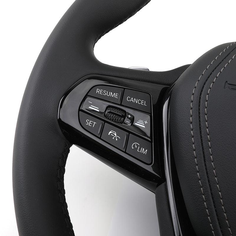 Customizable Stylish Leather Wrapped Car Steering Wheel for BMW 5 7 Series X7 G38 G12 G07 G30 G20 G80 G21 G81 G21 G22 G82 G30 - Hailed Inc.