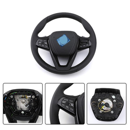 Customizable Stylish Leather Wrapped Car Steering Wheel for BMW 5 7 Series X7 G38 G12 G07 G30 G20 G80 G21 G81 G21 G22 G82 G30 - Hailed Inc.