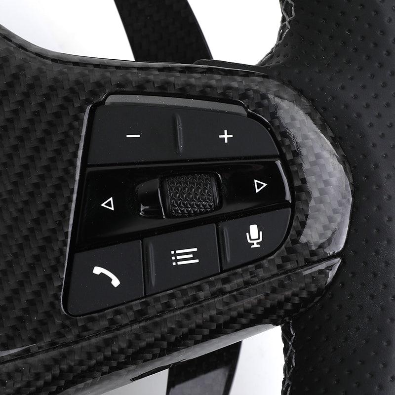 Customized Carbon Fiber Paddle Shifter Perforated Leather M Sport LED Steering Wheel for BMW G20 G30 G11 G80 M3 F80 M5 F90 M4 - Hailed Inc.