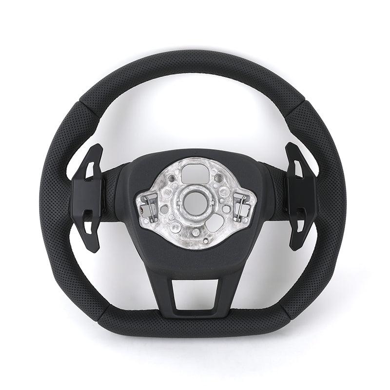 Customized Volant Lenkrad Flat Bottom Full Perforated Leather Steering Wheel for Audi A3 A4 A5 A6 A7 C8 S6 S7 RS RS6 RS7 RS8 TT - Hailed Inc.