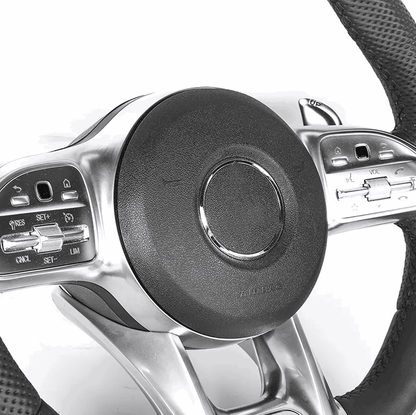 Facelift Leather Carbon Fiber Steering Wheel for Mercedes Benz Mercedes - Benz GLE CLA 45 C63 C43 E63 AMG GT W212 W204 W205 W213 - Hailed Inc.