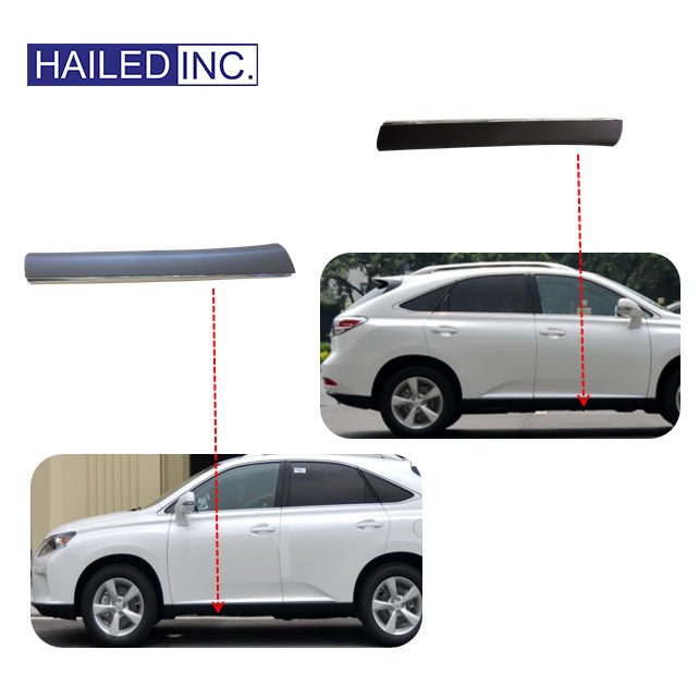 Lexus RX270 2012-2015 Front Door Outside Moulding Side Skirt Fits OEM 75071-48030 75072-48030 - Front View