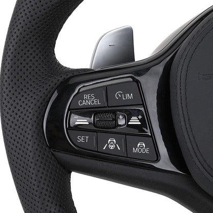 Half Perforated Leather Carbon LED Steering Wheel for BMW G12 G20 G30 G32 G80 G81 M4 F82 G82 M5 F90 X3M F87 X5m F85 M4 F82 M340i - Hailed Inc.