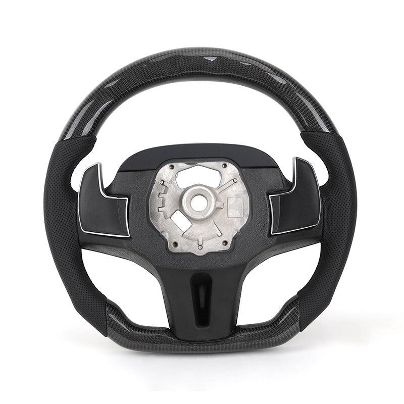 Half Perforated Leather Carbon LED Steering Wheel for BMW G12 G20 G30 G32 G80 G81 M4 F82 G82 M5 F90 X3M F87 X5m F85 M4 F82 M340i - Hailed Inc.