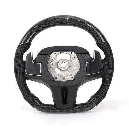 Half Perforated Leather Carbon LED Steering Wheel for BMW G12 G20 G30 G32 G80 G81 M4 F82 G82 M5 F90 X3M F87 X5m F85 M4 F82 M340i - Hailed Inc.