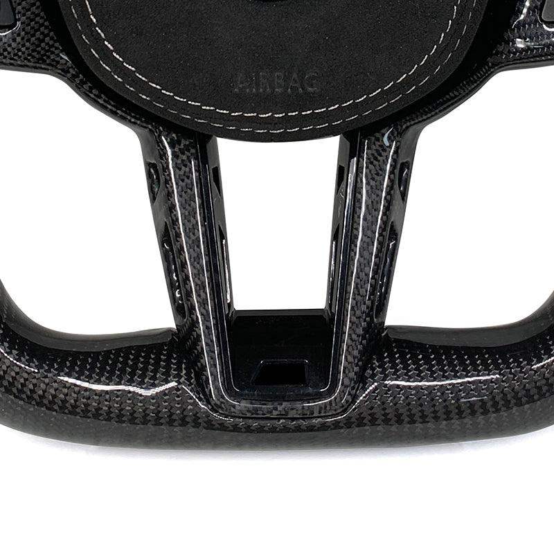 LCI Facelift Half Alcantara Carbon Steering Wheel for BMW 7 Series G11 G12 G70 G20 G30 M2 G87 M3 G80 M4 G82 X3 G01 X5M F95 M340i - Hailed Inc.