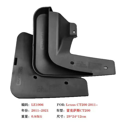 Lexus CT200h 2010-2022 Mud Flaps Mudguards - Hailed Inc.