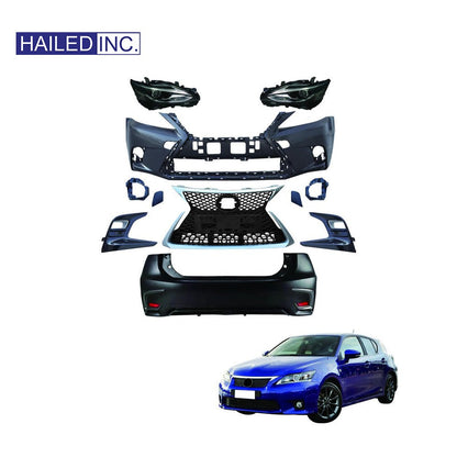 Lexus CT200t 2010-2022 Full body kit (Headlight+Front&Rear Bumper Kit) - Hailed Inc.
