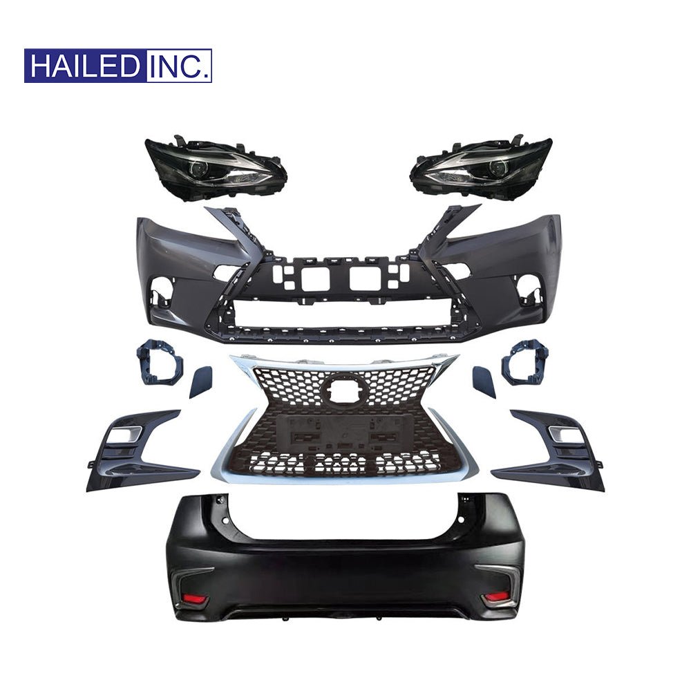 Lexus CT200t 2010-2022 Full body kit (Headlight+Front&Rear Bumper Kit) - Hailed Inc.