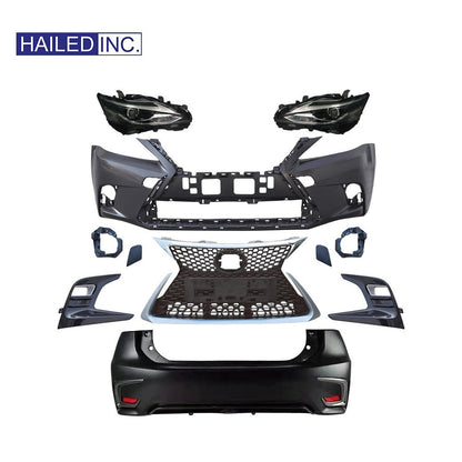 Lexus CT200t 2010-2022 Full body kit (Headlight+Front&Rear Bumper Kit) - Hailed Inc.