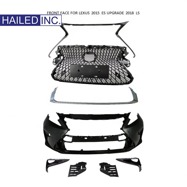 Lexus ES 2015 - 2017 Upgrade LS 2018 - 2020 Front Bumper Body Kit - Hailed Inc.