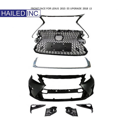 Lexus ES 2015 - 2017 Upgrade LS 2018 - 2020 Front Bumper Body Kit - Hailed Inc.