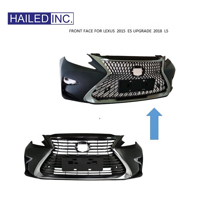 Lexus ES 2015 - 2017 Upgrade LS 2018 - 2020 Front Bumper Body Kit - Hailed Inc.