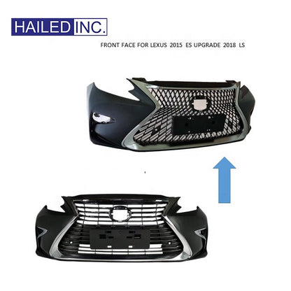 Lexus ES 2015 - 2017 Upgrade LS 2018 - 2020 Front Bumper Body Kit - Hailed Inc.