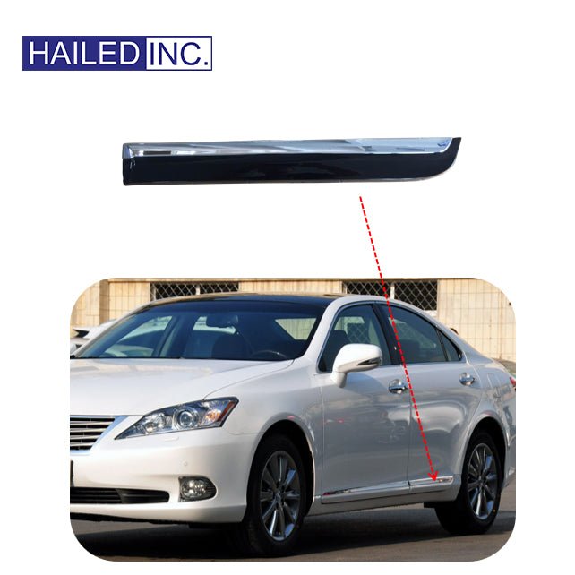 Lexus ES240 2010 - 2012 Rear Door Outside Moulding Body Side Skirt Fits OEM 75075 - 33151 75076 - 33151 - Hailed Inc.