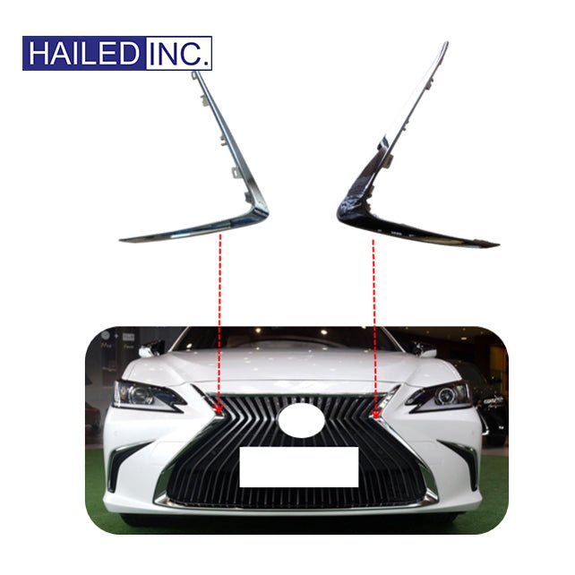Lexus ES260 2018 - 2026 Grille Moulding Trim Fits OEM 53123 - 33030 53124 - 33080 - Hailed Inc.